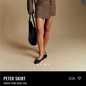 Sezane Peter Skirt Taupe - Size 4